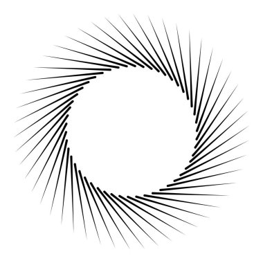 Sarmal, girdap, döner döner dairesel, patlama çizgileri yayar. Yıldız patlaması, güneş patlaması şekli elementi