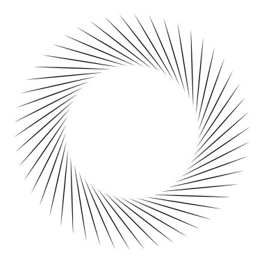 Sarmal, girdap, döner döner dairesel, patlama çizgileri yayar. Yıldız patlaması, güneş patlaması şekli elementi