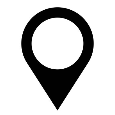 Harita işaretleyici, harita pin ikonu vektör illüstrasyonu. Konum, adres simgesi