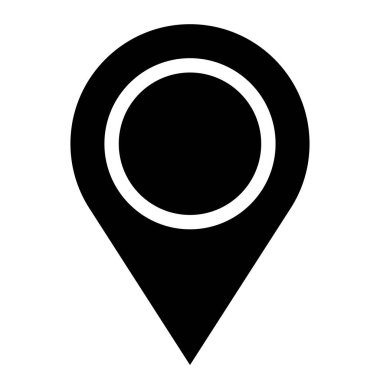 Harita işaretleyici, harita pin ikonu vektör illüstrasyonu. Konum, adres simgesi