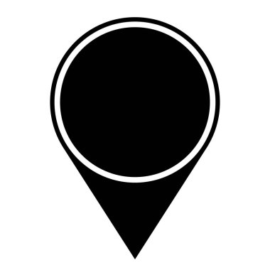 Harita işaretleyici, harita pin ikonu vektör illüstrasyonu. Konum, adres simgesi