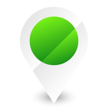 Harita işaretleyici, harita pin ikonu vektör illüstrasyonu. Konum, adres simgesi