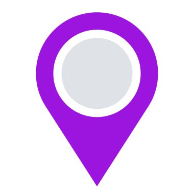 Harita işaretleyici, harita pin ikonu vektör illüstrasyonu. Konum, adres simgesi