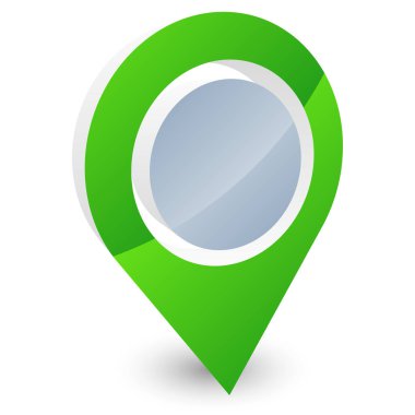 Harita işaretleyici, harita pin ikonu vektör illüstrasyonu. Konum, adres simgesi