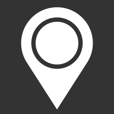 Harita işaretleyici, harita pin ikonu vektör illüstrasyonu. Konum, adres simgesi