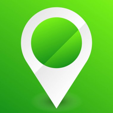 Harita işaretleyici, harita pin ikonu vektör illüstrasyonu. Konum, adres simgesi