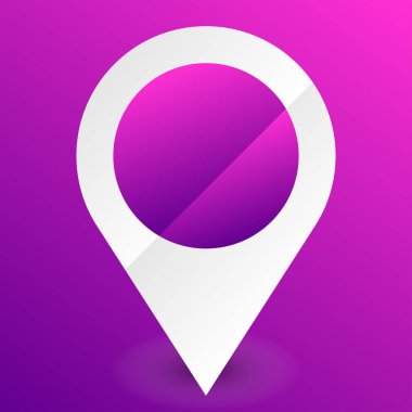 Harita işaretleyici, harita pin ikonu vektör illüstrasyonu. Konum, adres simgesi