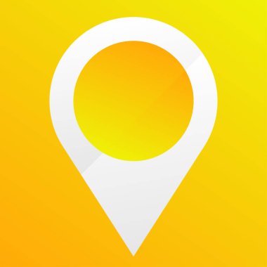 Harita işaretleyici, harita pin ikonu vektör illüstrasyonu. Konum, adres simgesi