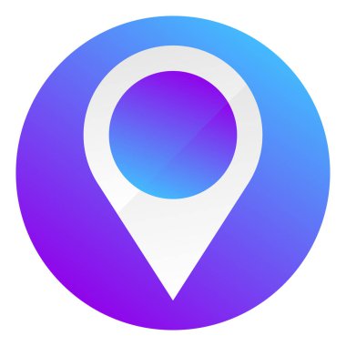 Harita işaretleyici, harita pin ikonu vektör illüstrasyonu. Konum, adres simgesi