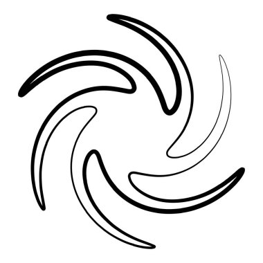 Spiral, girdap, girdap şekli element vektörü