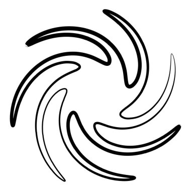 Spiral, girdap, girdap şekli element vektörü