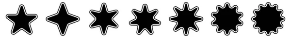 Форма Зірки Елемент Дизайну Піктограми Зірки Символ Стокова Векторна Ілюстрація — стоковий вектор