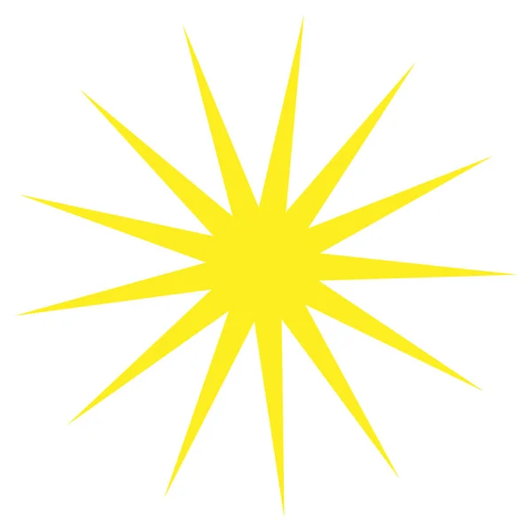 Sparkle Gleam Glitter Shape Element Starburst Sunburst Icon — Vector de stock