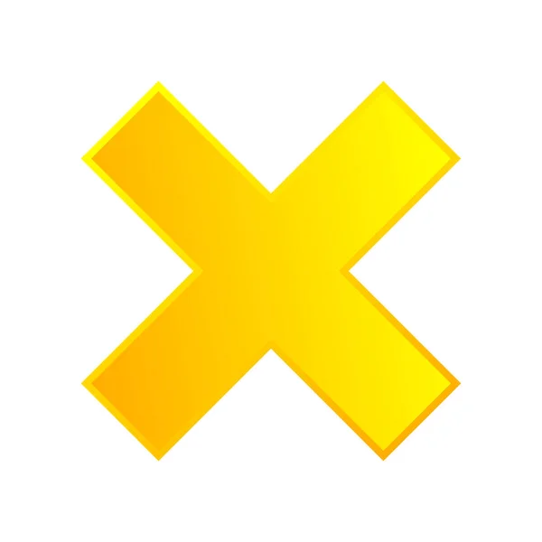 Znak Krzyża Symbol Ograniczeń Zakazu Koncepcji Upadku — Wektor stockowy
