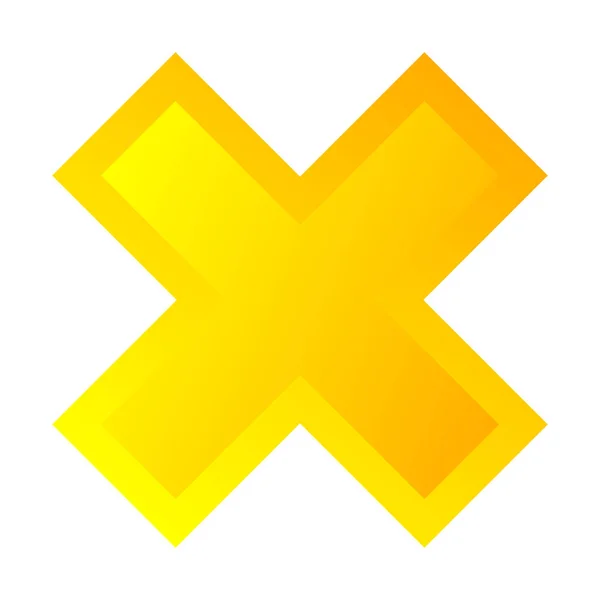 Хрест Знак Символ Обмеження Заборони Занепаду Концепцій — стоковий вектор