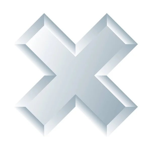 Křížová Značka Symbol Pro Omezení Prohibice Koncept Odmítnutí — Stockový vektor