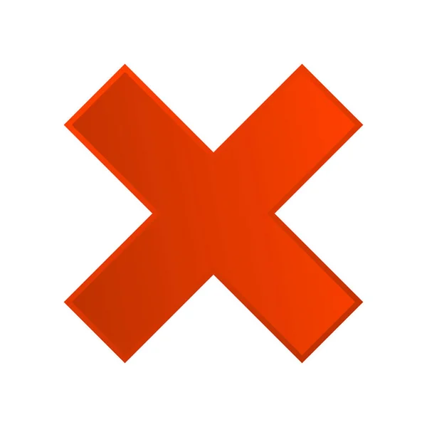 Cross Sign Symbol Restriction Prohibition Decline Concepts — Stock vektor