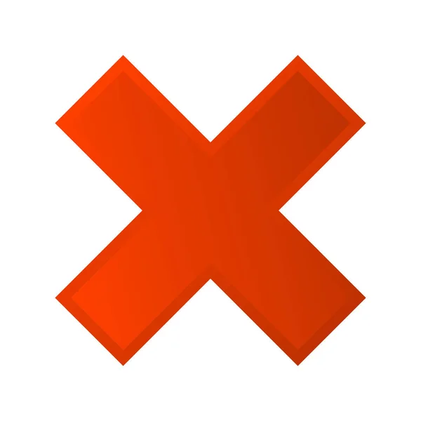Kreuzzeichen Symbol Für Beschränkung Verbot Verfallsbegriffe — Stockvektor