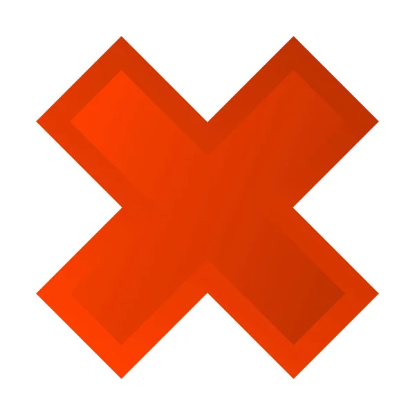 Křížová Značka Symbol Pro Omezení Prohibice Koncept Odmítnutí — Stockový vektor