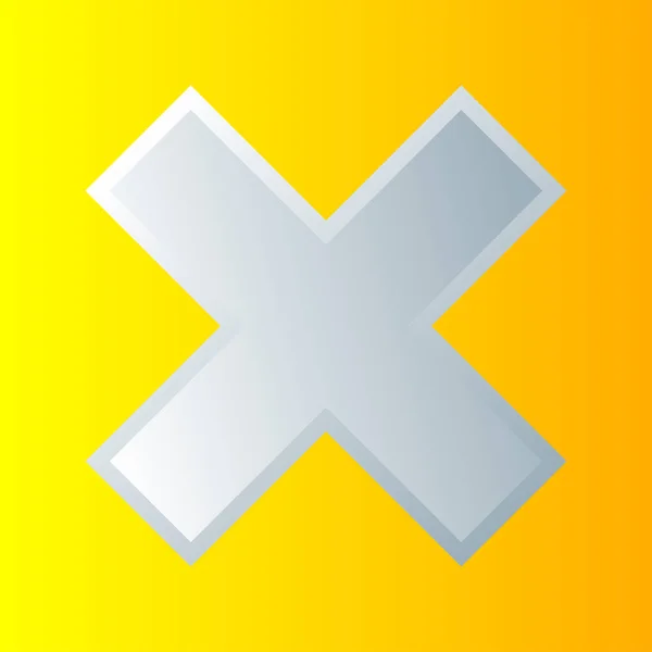 Cross Sign Σύμβολο Για Περιορισμό Απαγόρευση Έννοιες Παρακμής — Διανυσματικό Αρχείο