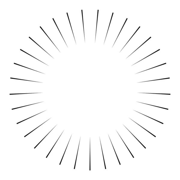 Radial Radiating Burst Lines Starburst Sunburst Shape Element — Image vectorielle