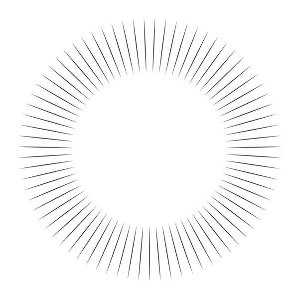 Radial Radiating Burst Lines Starburst Sunburst Shape Element — Stock Vector