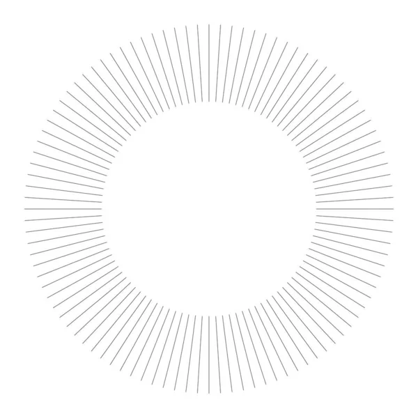 Radial Radiating Burst Lines Starburst Sunburst Shape Element — Stock Vector