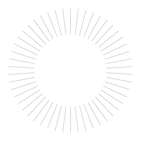 Radial Radiating Burst Lines Starburst Sunburst Shape Element — 스톡 벡터