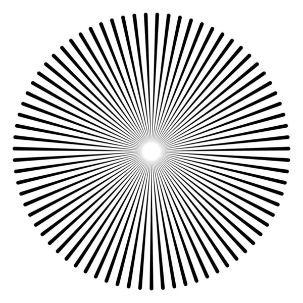 Lignes Éclatement Radiales Radiantes Éclat Étoile Élément Forme Éclat Soleil — Image vectorielle