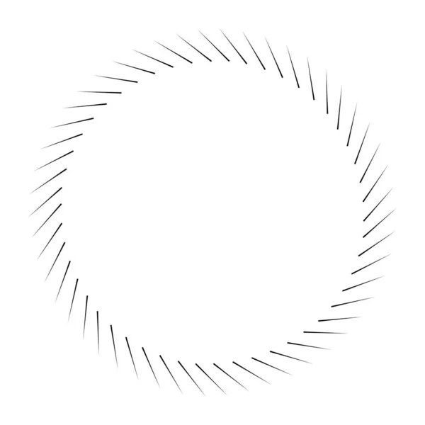 Spiraalvormige Wervelende Draaiende Radiale Stralende Barstlijnen Sterrensprong Zonnestraal Vorm Element — Stockvector