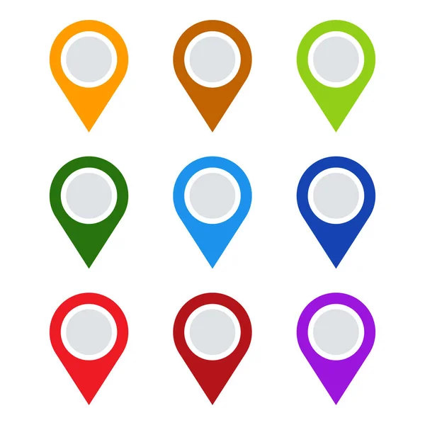 地図マーカー 地図ピンアイコンベクトルイラスト 住所のアイコン — ストックベクタ
