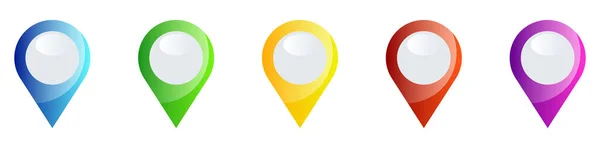 Map Marker Map Pin Location Address Icon Vector Illustration Stock — Vector de stock