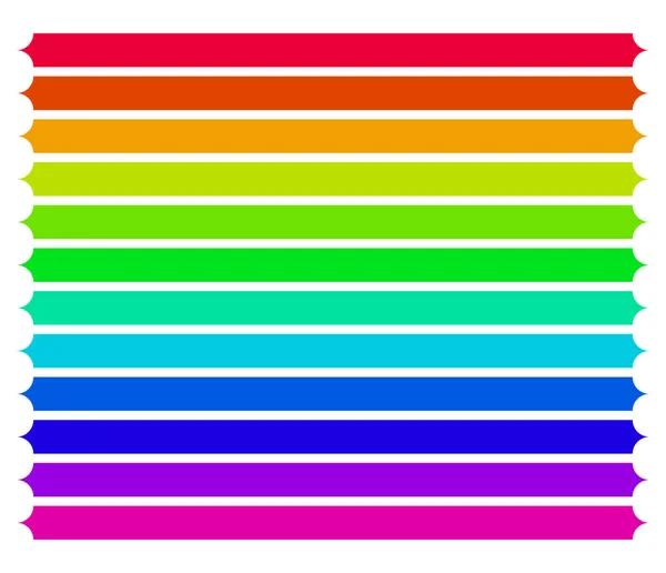 Full Spectrum Regenboog Knop Banner Rechthoek Vorm Element — Stockvector