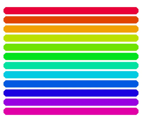 Full Spectrum Regenboog Knop Banner Rechthoek Vorm Element — Stockvector