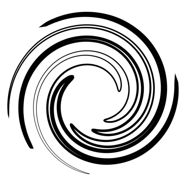 Spiral Swirl Whirl Shape Element Vector — 스톡 벡터