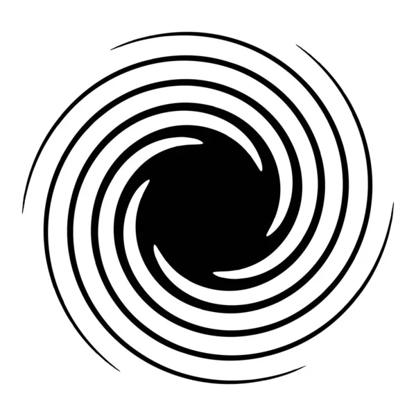 Vettore Spirale Vortice Elemento Forma Vortice — Vettoriale Stock