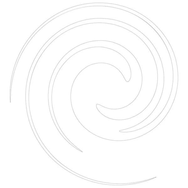 Spiral Swirl Whirl Shape Element Vector — Vector de stock