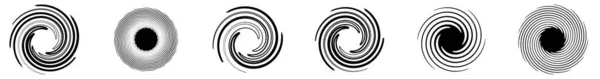 Spirale Wirbel Wirbelelement Vektorset Bestandsvektorillustration Clip Art Grafiken — Stockvektor