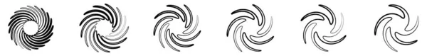 Spirale Vortice Vortice Insieme Elemento Forma Vettoriale Illustrazione Vettoriale Stock — Vettoriale Stock