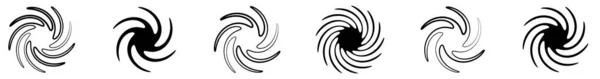 Spiral Swirl Whirl Shape Element Vector Set Stock Vector Illustration — ストックベクタ