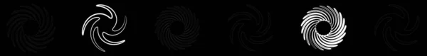 Набор Векторных Элементов Спирали Вихря Вихря Векторная Иллюстрация Клип Арт — стоковый вектор