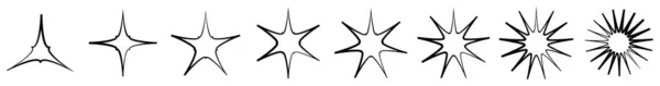Радиальный Излучающий Элемент Формы Звезды Векторная Иллюстрация Клип Арт Графика — стоковый вектор