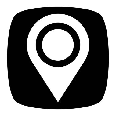 Harita işaretleyici, harita pin konumu, adres simgesi çizimi