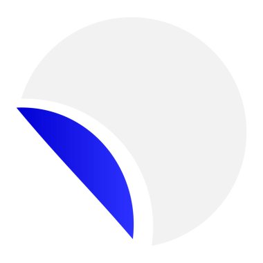 Çizgi film soyma, katlanan daire çıkartması, vignette. Fiyat etiketi ve etiket tasarım ögesi