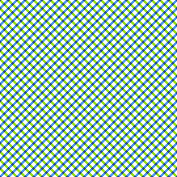 Fine Diagonal Tricolor Gingham Checkered Seamless Repeatable Pattern Background — Stock vektor