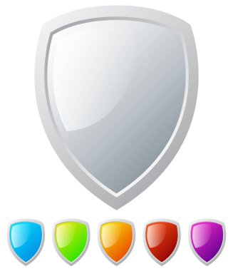 Kalkan, zırh çizimi. Koruma, savunma, mühür simgesi