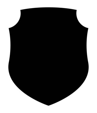 Kalkan, zırh çizimi. Koruma, savunma, mühür simgesi