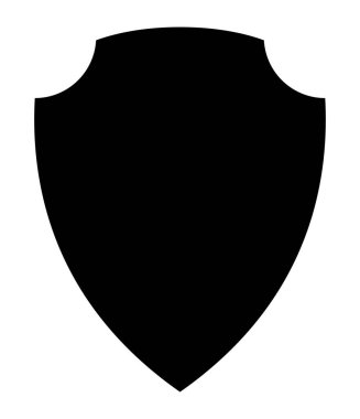 Kalkan, zırh çizimi. Koruma, savunma, mühür simgesi