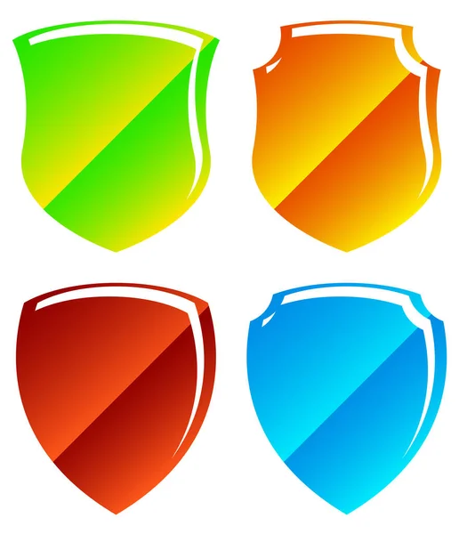 Shield Armor Illustration Protection Defense Seal Icon — Stock Vector