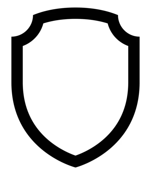 Escudo Ilustración Armadura Protección Defensa Sello Icono — Vector de stock